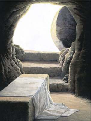 The Empty Tomb. Signifies Jesus' victory and our hope.